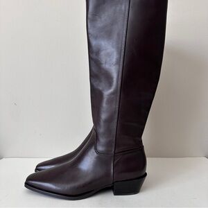 NEW Nordstrom Turner-Lea Brown Leather Knee-High Women's Boots, Sz 9.5